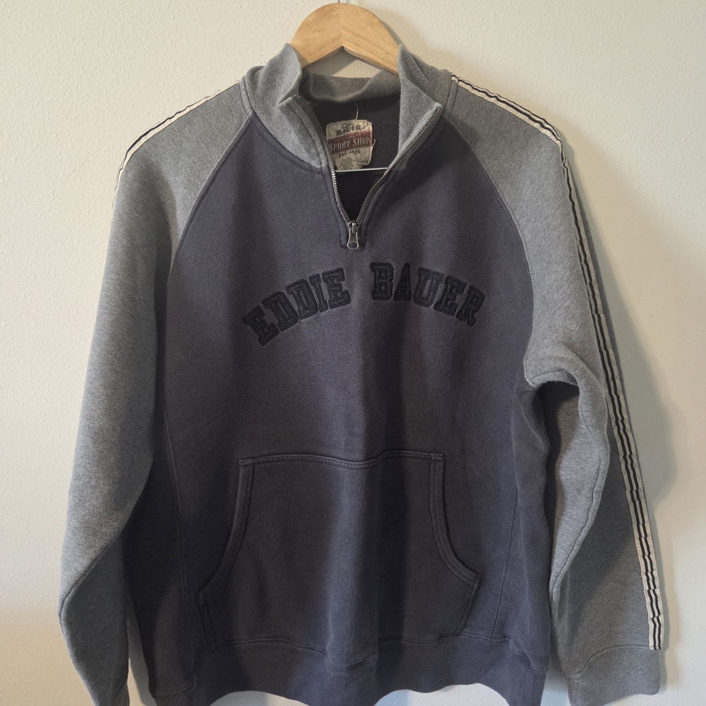 Eddie Bauer Men's Gray Vintage Sweater